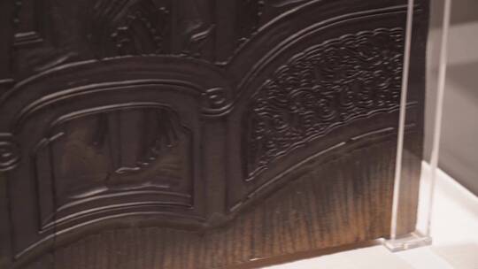 木刻雕刻版画拓印模板工艺品视频素材模板下载