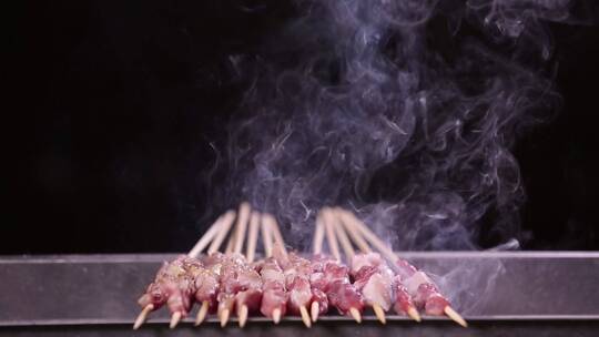 烤架炭火烤炉羊肉串 (1)