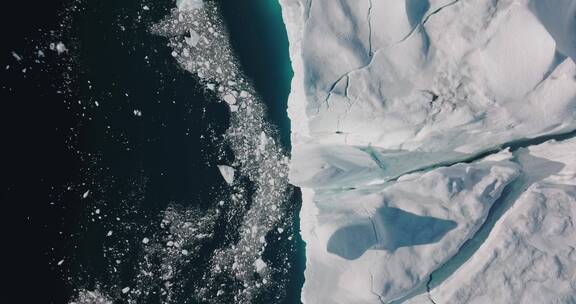 南极大陆冰层航拍