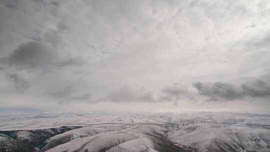 雪山延时 高原雪山雪峰云层延时