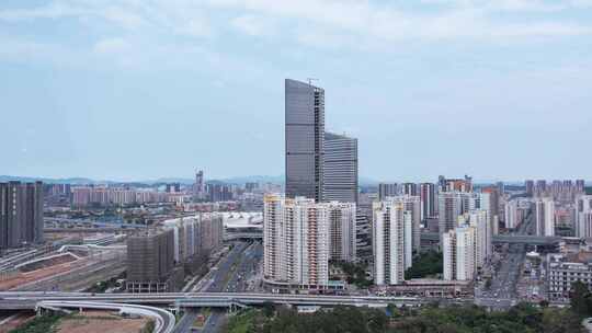 广州新塘地标高楼航拍