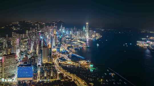 香港维多利亚港大气延时