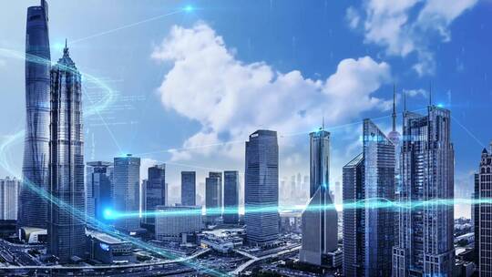 科技城市万物互联智慧城市特效包装24