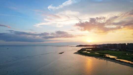 广西北海银滩地标大海风光旅游旅行风景航拍