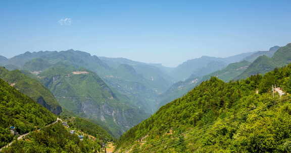 四川重庆巫山县兰英大峡谷景点延时摄影