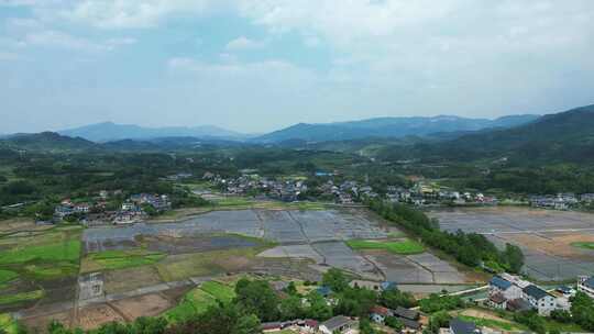 合集南方山川丘陵春耕农田水田航拍