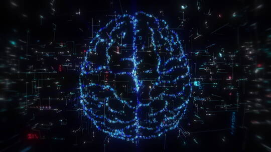 医学 大脑 脑科学 三维 脑ct1 模型视频素材模板下载