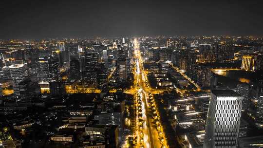 城市拥堵车流夜景