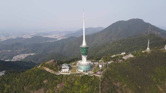 航拍广东深圳城市风光高楼建筑