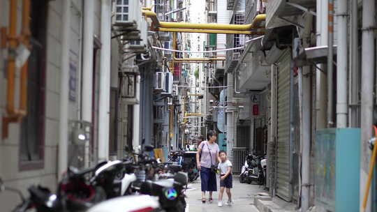 深圳城中村街道道路马路郊外郊区社区视频素材模板下载