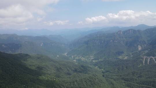 航拍湖北神农架天燕景区4A景区