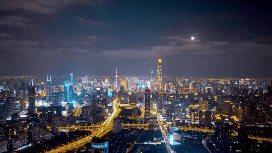 上海夜景航拍风光