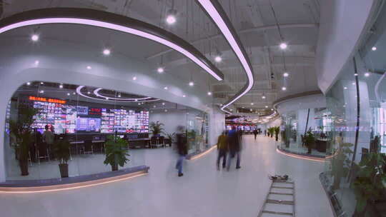 电视台播出监看机房 延时拍摄素材