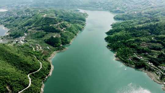 陕西安康瀛湖景区 汉江河流