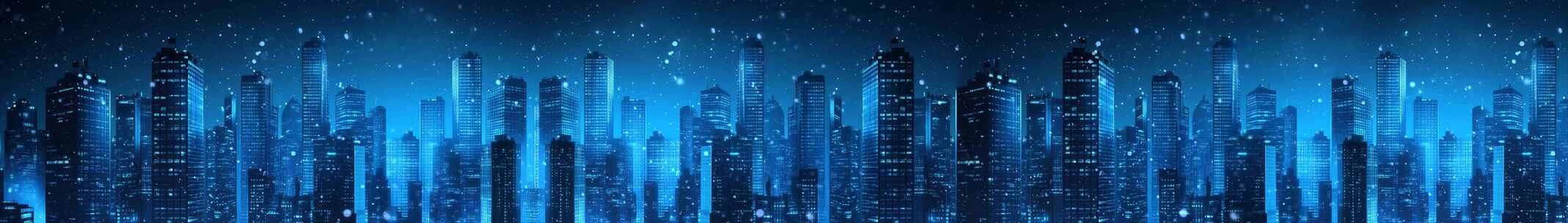 夜景城市高楼群