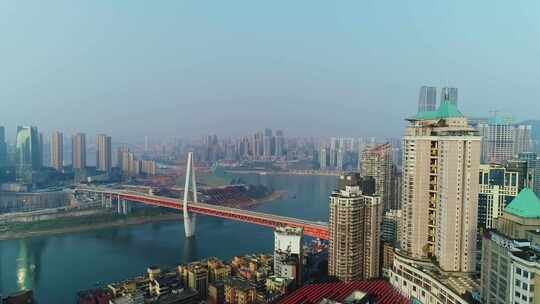 重庆城市建筑道路交通航拍