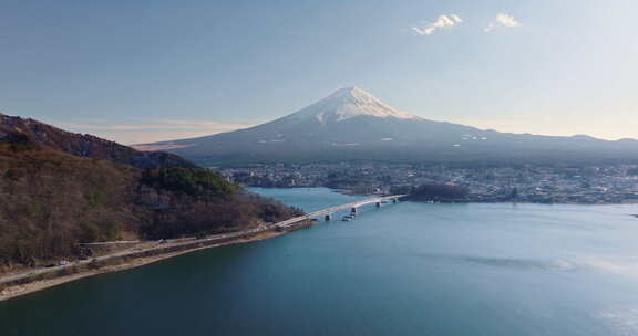 河口湖和富士山