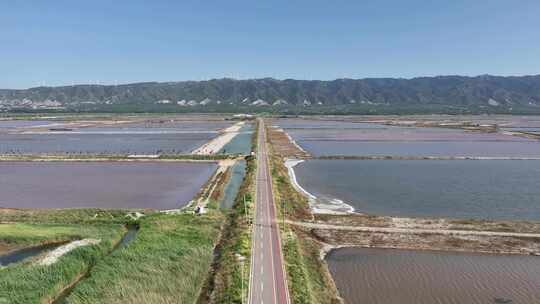 山西运城七彩盐湖