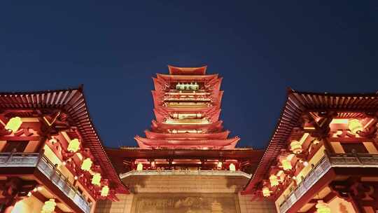 四川绵阳越王楼夜景