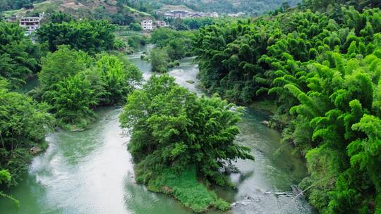 4k航拍贵州关岭木城河景区河流