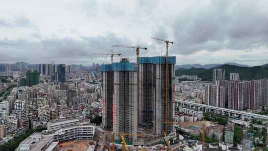 深圳城市住宅小区高楼建筑航拍