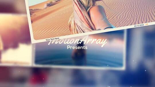 唯美复古感相册写真片场AE模板