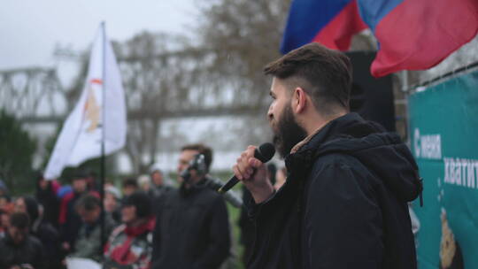 俄罗斯的抗议人群视频素材模板下载