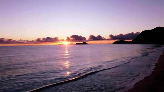日落 夕阳大海 海边夕阳视频素材模板下载