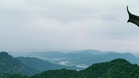 香炉峰寺庙山顶鸟瞰