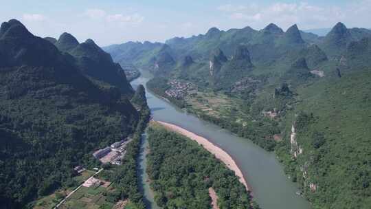 桂林杨堤风景区航拍