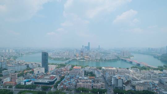 广西柳州全景马鞍山风景城市风光