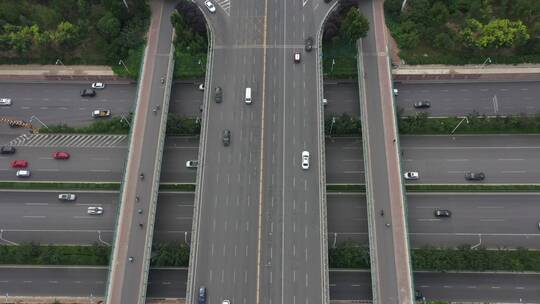 航拍  城市 交通 道路 高架桥视频素材模板下载