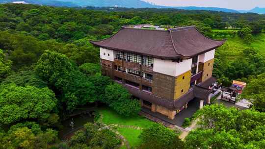 缘道观音庙佛承宗祖师庙航拍