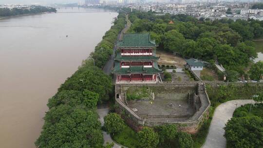 航拍江西赣州八镜台4A景区