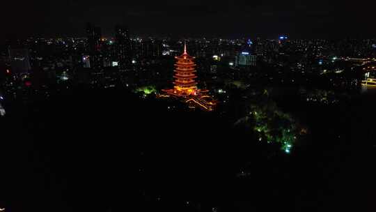 佛山魁星夜景航拍