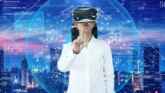 用5g网络体验VR虚拟现实元宇宙视频素材模板下载