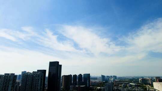 城市蓝天白云自然风景延时摄影视频素材视频素材模板下载