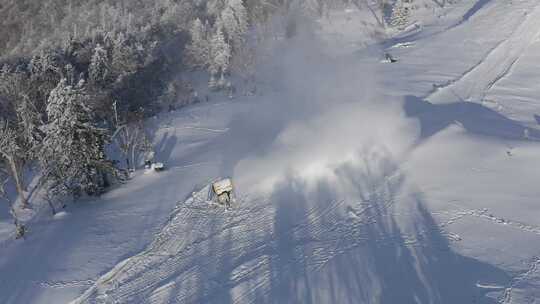 航拍吉林省吉林市北大湖滑雪场冬季风光