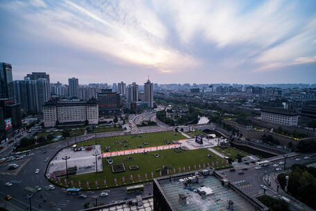 西安 永宁门 日落 城墙 延时 古建筑