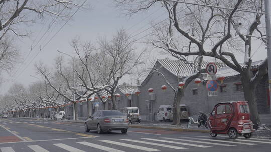 北京冬天生活 冬天街道