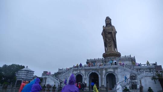 浙江普陀山南海观音实拍视频