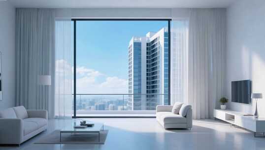 现代简约风格客厅室内场景