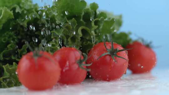 4K-西红柿、食物、蔬菜、青菜视频素材模板下载