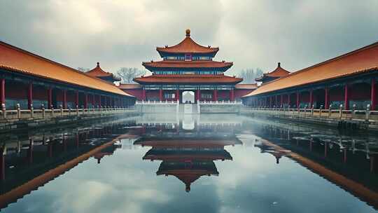 中国祖国首都北京市故宫地标ai素材原创中