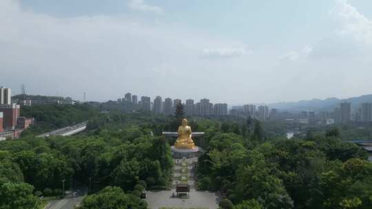 航拍重庆华岩旅游风景区