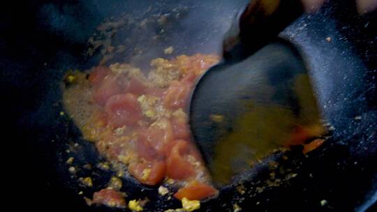 西红柿炒蛋烹饪4k视频