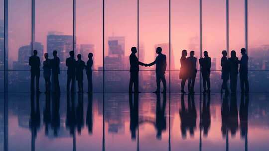 商务合作商务人士商务签约商务握手商务办公