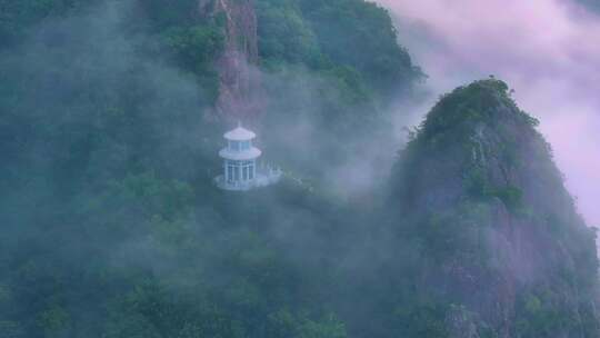 航拍辽宁辽阳龙峰寺