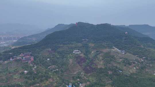 四川达州凤凰山风景名胜区航拍