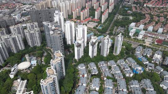 城市高级住宅区航拍